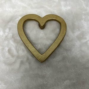 5 inch Gold Metal Heart Wall Decor